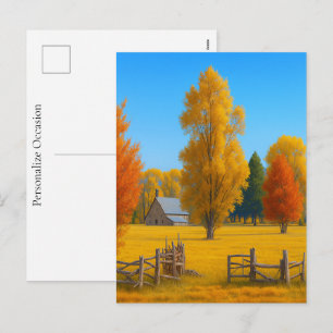 Cartes Pour Fêtes Annuelles Vieille Ferme Couleurs Automnes Wend Art Intempore
