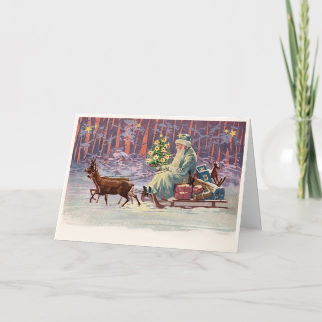 Cartes Pour Fêtes Annuelles Vienne Woods Père Noël (Devant)