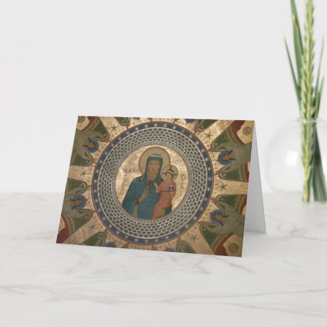 Cartes Pour Fêtes Annuelles Vierge à Noël (Devant)