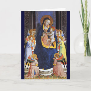 Cartes Pour Fêtes Annuelles VIERGE AVEC ANGELS ET SAINTS POUR ENFANTS, Sapphir