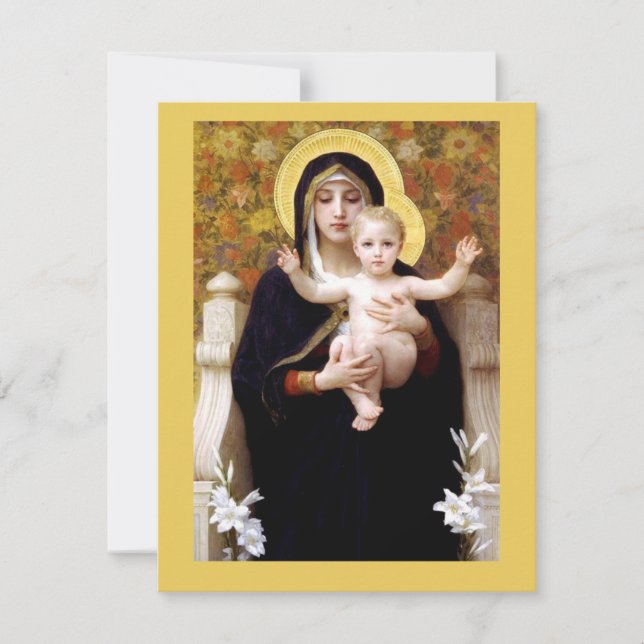 Cartes Pour Fêtes Annuelles Vierge des lys (Devant)