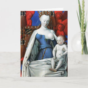 Cartes Pour Fêtes Annuelles Vierge et enfant entouré d'anges - Fouquet