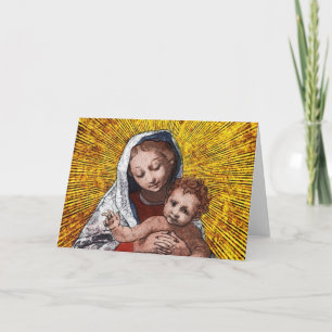 Cartes Pour Fêtes Annuelles Vierge et enfant I