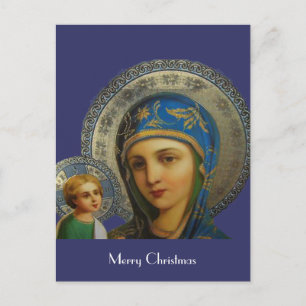 Cartes Pour Fêtes Annuelles Vierge Marie et Enfant Jésus