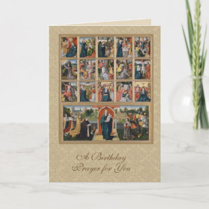 Cartes Pour Fêtes Annuelles Vierge Marie Jésus Saint Rosaire Art sacré Religio