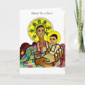 Cartes Pour Fêtes Annuelles Vierge noire et enfant