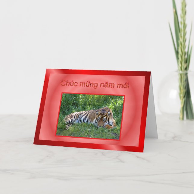 CARTES POUR FÊTES ANNUELLES VIETNAMESE TET HEUREUX NOUVEL AN (Devant)