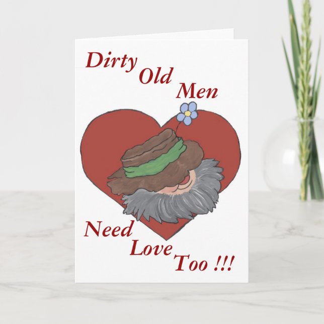 Cartes Pour Fêtes Annuelles Vieux Hommes Sale Valentine (Devant)