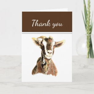 Cartes Pour Fêtes Annuelles Vieux Merci drôle Animaux de chèvre, Humour