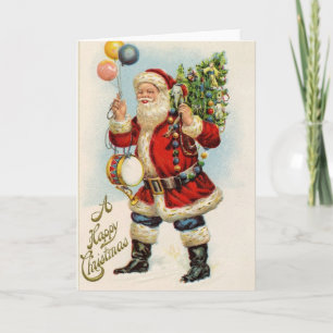 Cartes Pour Fêtes Annuelles Vieux mode Vintage Victorien Joyeux Noël 20