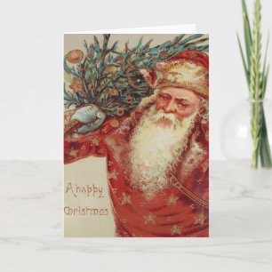 Cartes Pour Fêtes Annuelles Vieux-Monde Père Noël