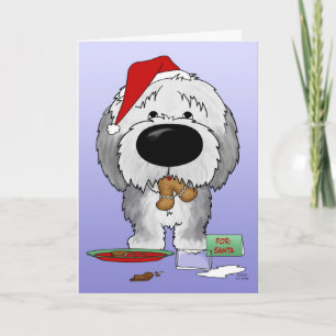 Cartes Pour Fêtes Annuelles Vieux Noël de Sheepdog