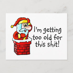 Cartes Pour Fêtes Annuelles Vieux Père Noël