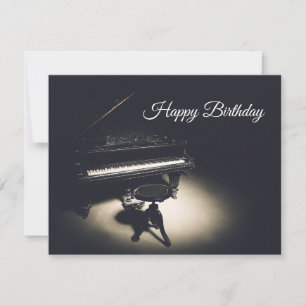 Cartes Pour Fêtes Annuelles Vieux piano à queue heureux