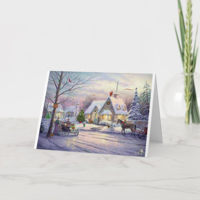 Cartes Pour Fêtes Annuelles vieux-temps-Noël (Devant)