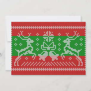 Cartes Pour Fêtes Annuelles Vilain chandail cloches Xmas rennes crochet