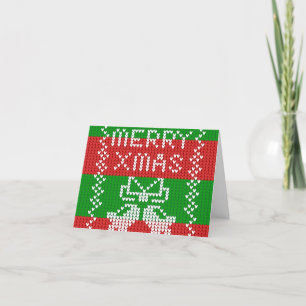 Cartes Pour Fêtes Annuelles Vilain pull motif sonnettes Joyeux fils Xmas