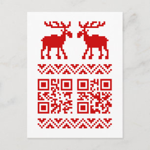 Cartes Pour Fêtes Annuelles Vilain Sweater QR Code Bonne année!