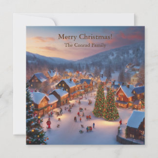 Cartes Pour Fêtes Annuelles Village de Noël