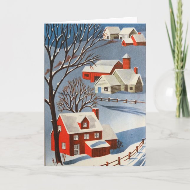 Cartes Pour Fêtes Annuelles Village de Noël (Devant)