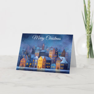 Cartes Pour Fêtes Annuelles Village de Noël