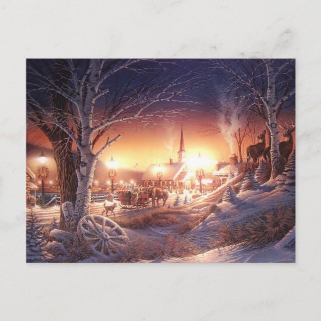 Cartes Pour Fêtes Annuelles Village de Noël (Devant)