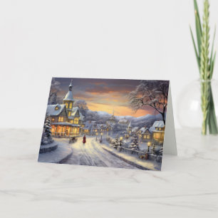 Cartes Pour Fêtes Annuelles Village de Noël