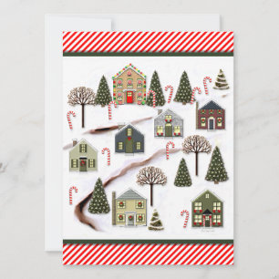 Cartes Pour Fêtes Annuelles Village de Noël