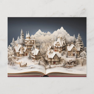 Cartes Pour Fêtes Annuelles Village de Noël Alpine Storybook