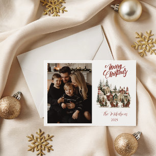 Cartes Pour Fêtes Annuelles Village de Noël cosy en photo