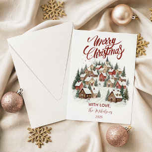 Cartes Pour Fêtes Annuelles Village de Noël Cozy Winter