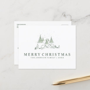 Cartes Pour Fêtes Annuelles Village de Noël enneigé