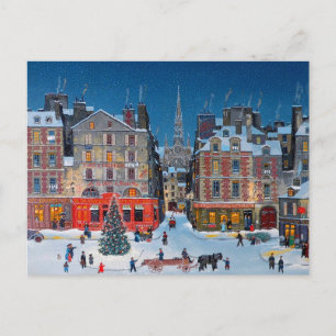 Cartes Pour Fêtes Annuelles Village de Noël vintage