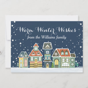 Cartes Pour Fêtes Annuelles Village de vacances de Noël