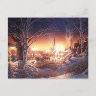 Cartes Pour Fêtes Annuelles Village d'hiver de Noël