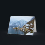 Cartes Pour Fêtes Annuelles Village Hallstatt Sur Le Lac - Salzbourg Autriche<br><div class="desc">Village Hallstatt sur le lac Hallstatter en hiver - Salzburg Autriche</div>
