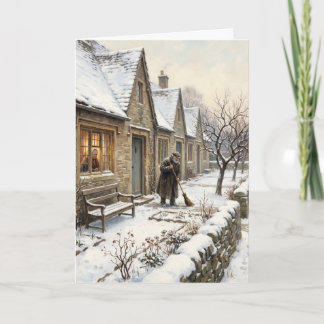 Cartes Pour Fêtes Annuelles Village victorien Maisons de charité de Noël d'hiv