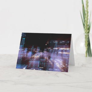 Cartes Pour Fêtes Annuelles Ville numérique technologique 