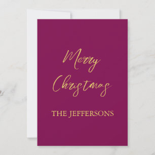 Cartes Pour Fêtes Annuelles Vin & Couleurs Or Joyeux Noël
