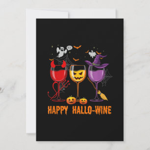 Cartes Pour Fêtes Annuelles vin d'halloween amusant verre de vin d'halloween