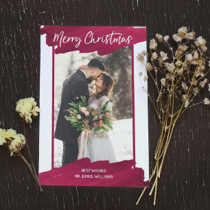 Cartes Pour Fêtes Annuelles Vin rouge photo de peinture de Noël