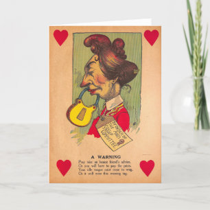 Cartes Pour Fêtes Annuelles Vinaigre vintage Valentine - Avertissement Gossip,
