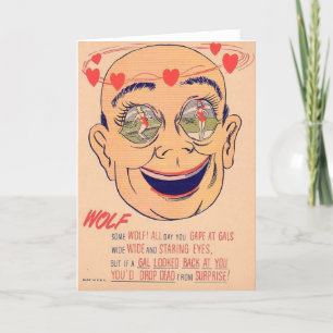 Cartes Pour Fêtes Annuelles Vinaigre vintage Valentine - loup,