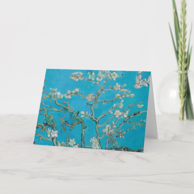 Cartes Pour Fêtes Annuelles Vincent van Gogh - branches avec la fleur (Devant)