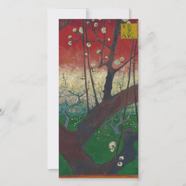 Cartes Pour Fêtes Annuelles Vincent Van Gogh - Flowering Plum Orchard (Devant)