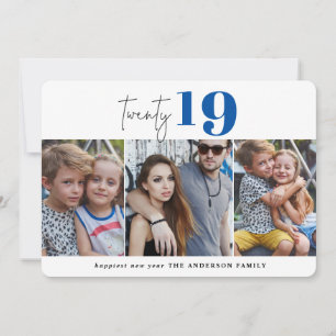 Cartes Pour Fêtes Annuelles VINGT graphique gras multi photo nouvelle année