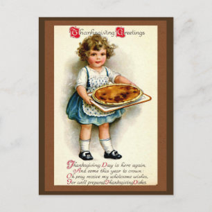 Cartes Pour Fêtes Annuelles Vintage 1910, Salutations de Thanksgiving