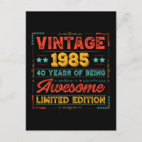 Vintage 1985 Fabriqué en 1985 40e Anniversaire 40
