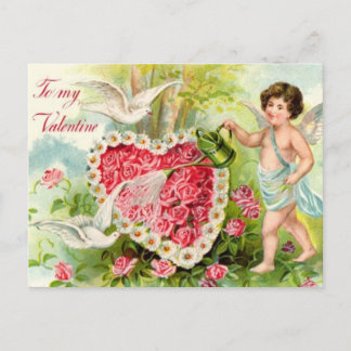 Cartes Pour Fêtes Annuelles Vintage - À Ma Saint Valentin - Cupide, Coeurs & D