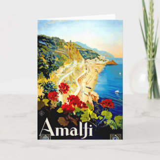 Cartes Pour Fêtes Annuelles Vintage Amalfi Italie Europe Travel